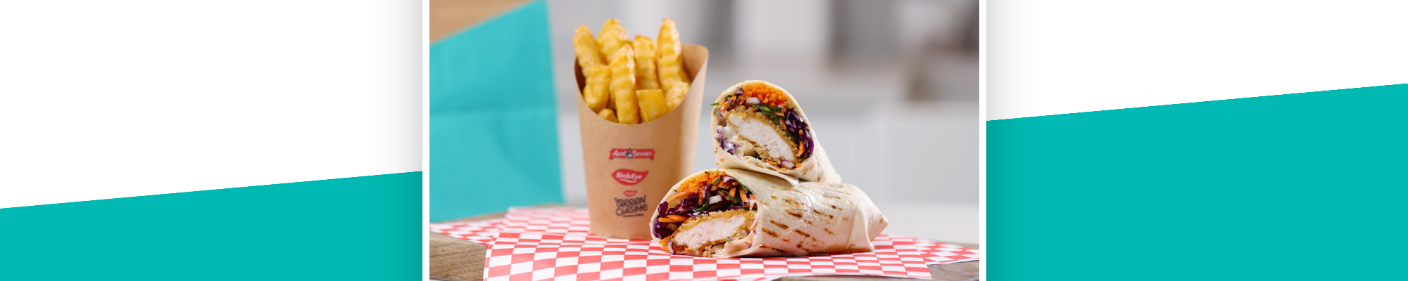 Chicken Goujon Wrap and Chips