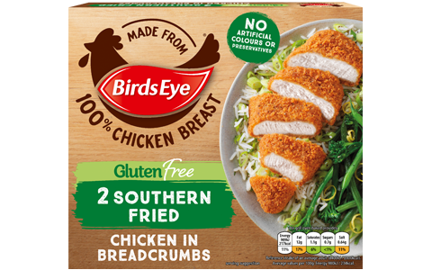 Birds Eye 2 Gluten-Free Southern Fried Chicken in Breadcrumbs