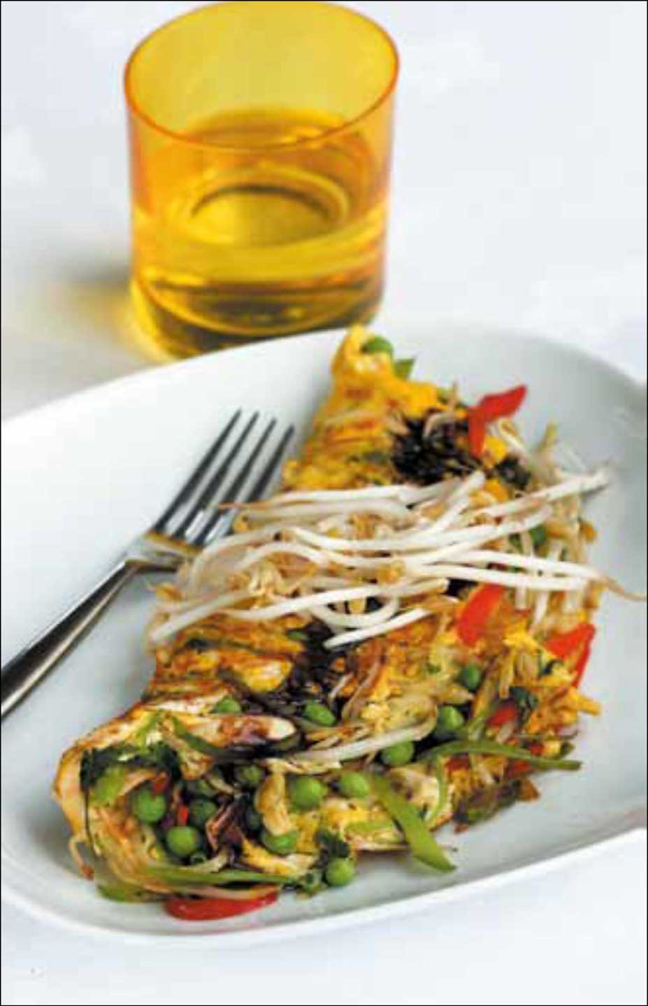 Chinese-Style Chicken and Pea Omelette