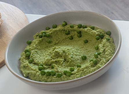 Whipped Feta, Honey and Pea Hummus