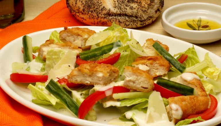 Crispy Chicken Caesar Salad