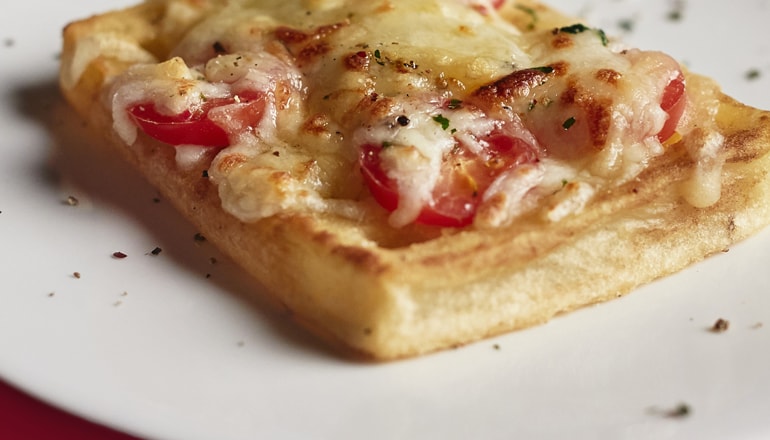 Cheese and Tomato Waffle