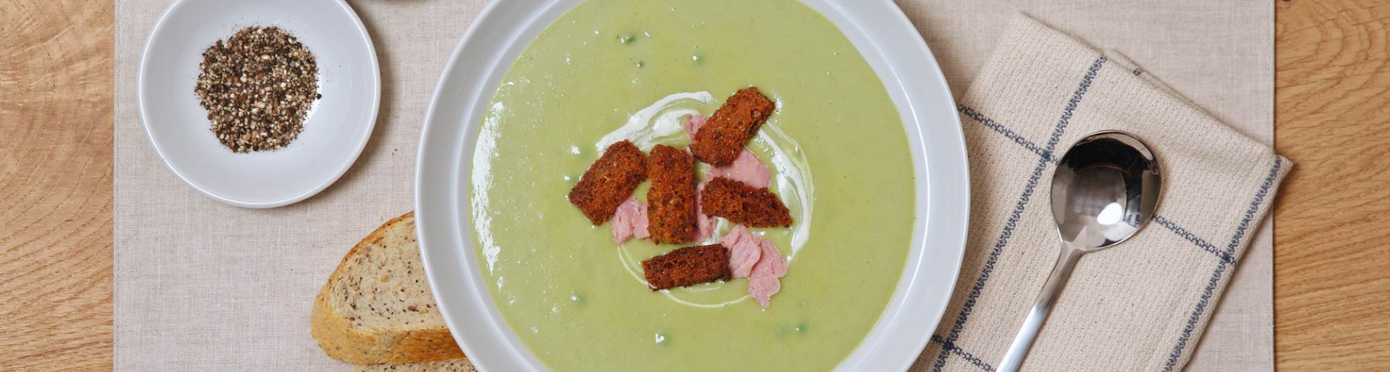 Pea Soup with Pancetta